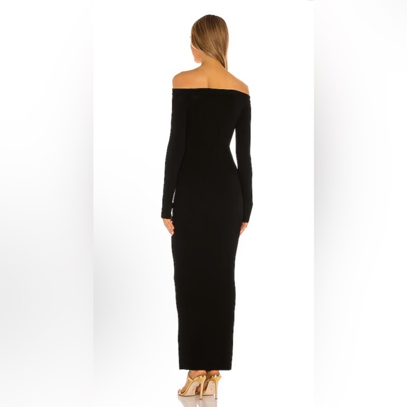 REVOLVE Off Shoulder Bodycon Maxi Dress in Black - Picture 3 of 3